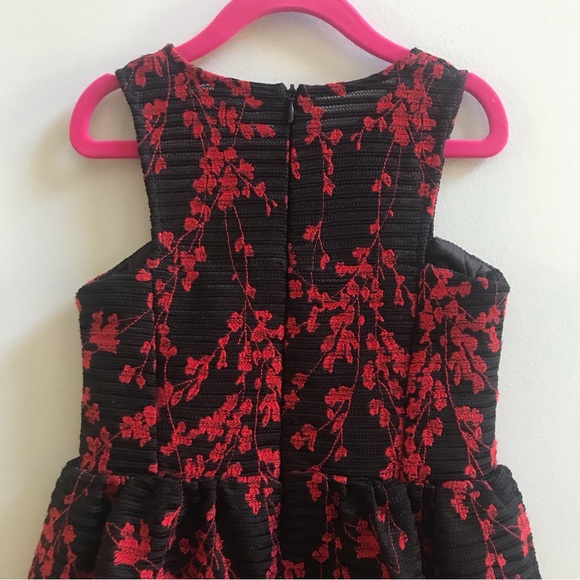 Bardot Junior Black and Red Floral Dress, Size 6. - Picture 5 of 8